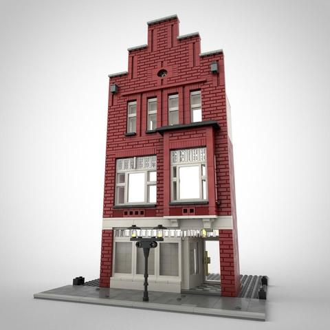 
Custom LEGO model of buildings in Lüneburg, Germany, by Benjamin Albrecht from albrick.de
