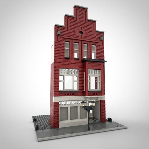 
Custom LEGO model of buildings in Lüneburg, Germany, by Benjamin Albrecht from albrick.de
