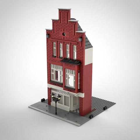 
Custom LEGO model of buildings in Lüneburg, Germany, by Benjamin Albrecht from albrick.de
