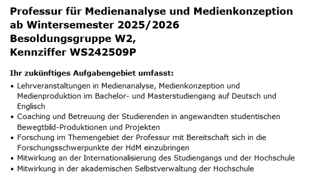 Ausschreibungstext