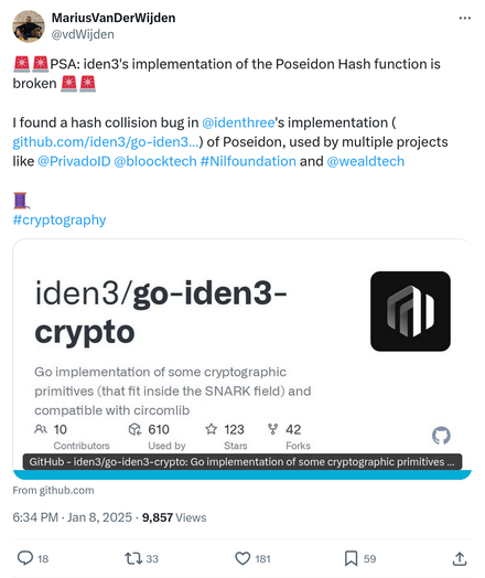 A screenshot of the relevant tweet.