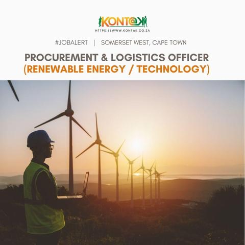 Procurement & Logistics Officer (Renewable Energy & Tech) (JB4976) at Kontak Recruitment in Cape Town 