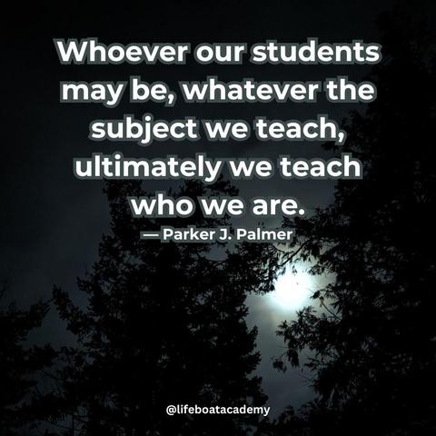“Whoever our students may be, whatever the subject we teach, ultimately we teach who we are.”
— Parker J. Palmer
Picture of the moon shining through a canopy of cedars.