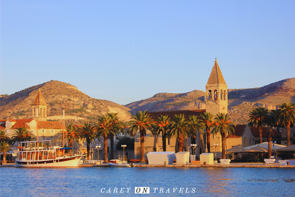 Early morning view of Trogir across the water