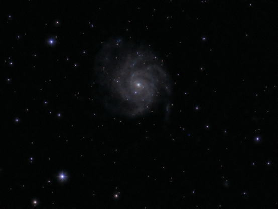 View of the Pinwheel Galaxy through the Odyssey Pro. 