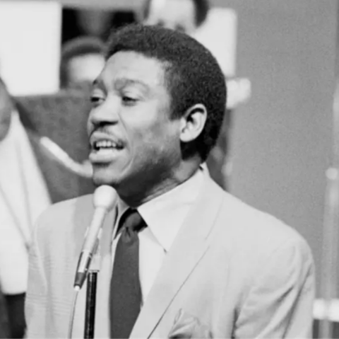 Black & white photo of the young Sam Moore.
