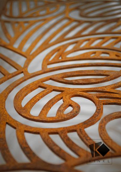 decoupe laser de motif en acier