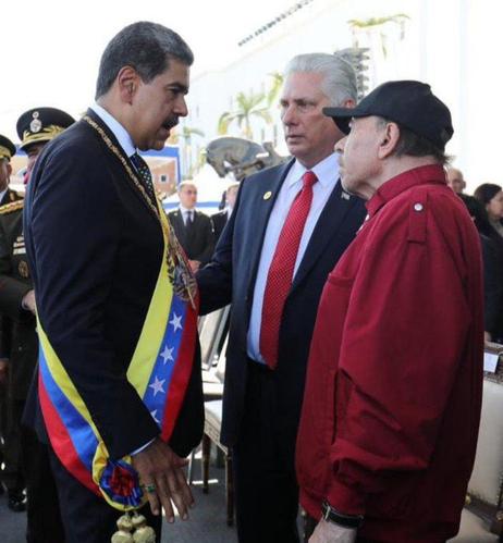 Nicolas Maduro amb Miguel Diaz Canel y Daniel Ortega.