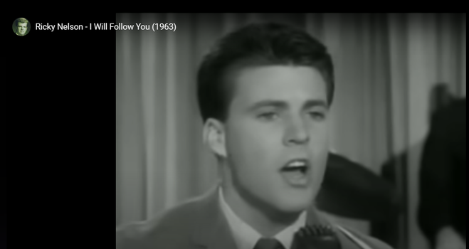 Screenshot Januar 2025 Ricky Nelson singt - Porträt in Schwarz-Weiß

24.158.694 Aufrufe  08.12.2010
Rick Nelson was one of the very biggest of the '50s teen idols, so it took awhile for him to attain the same level of critical respectability as other early rock greats. Yet now the consensus is that he made some of the finest pop/rock recordings of his era. Sure, he had more promotional push than any other rock musician of the '50s; no, he wasn't the greatest singer; and yes, Elvis, Gene Vincent, Carl Perkins, and others rocked harder. But Nelson was extraordinarily consistent during the first five years of his recording career, crafting pleasant pop-rockabilly hybrids with ace session players and projecting an archetype of the sensitive, reticent young adult with his accomplished vocals. He also played a somewhat underestimated role in rock & roll's absorption into mainstream America -- how bad could rock be if it was featured on one of America's favorite family situation comedies on a weekly basis? 

https://www.youtube.com/watch?v=AyZAJQgrXKk&t=50s