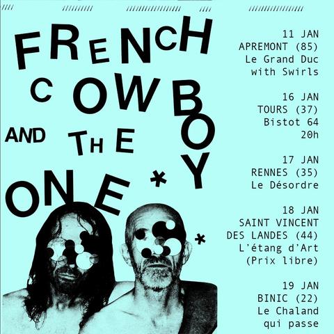 16 JANVIER / TOURS, BISTROT 64
17 JANVIER / RENNES, LE DESORDRE
18 JANVIER / ST VINCENT DES LANDES, L'ÉTANG D'ART
19 JANVIER / BINIC, LE CHALAND QUI PASSE