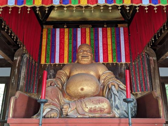Manpuku-ji's famous image of Hotei (the temple is part of the Kyoto '7 Gods of Fortune' pilgrimage).