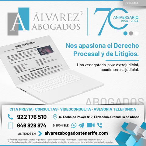 Derecho Procesal y de Litigios. Alvarez Abogados Tenerife, nos apasiona el Derecho Procesal y los Litigios desde 1954. Desde siempre hemos sido abogados de juzgado, aunque también utilizamos la vía extrajudicial para dar solución al asunto. Una vez agotada dicha vía, acudimos a la judicial. Consúltenos.
https://alvarezabogadostenerife.com/areas-derecho/derecho-procesal/

#alvarezabogados #abogadostenerife #tenerifelegal #derechotenerife #legal #derecho #justicia #abogados #Tenerife #derechoprocesal #litigios



