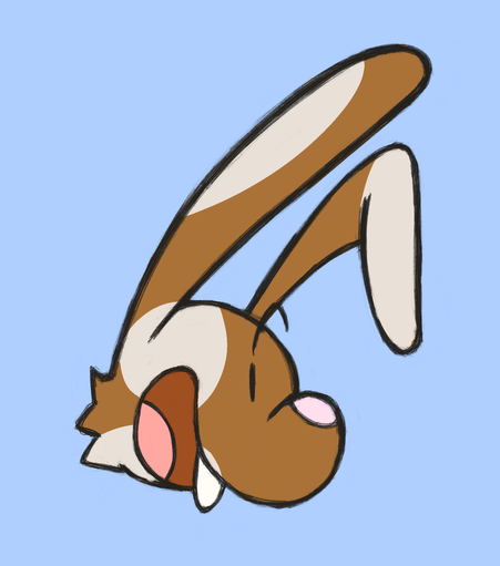 a headshot of a brown rabbit with cream colored spots 