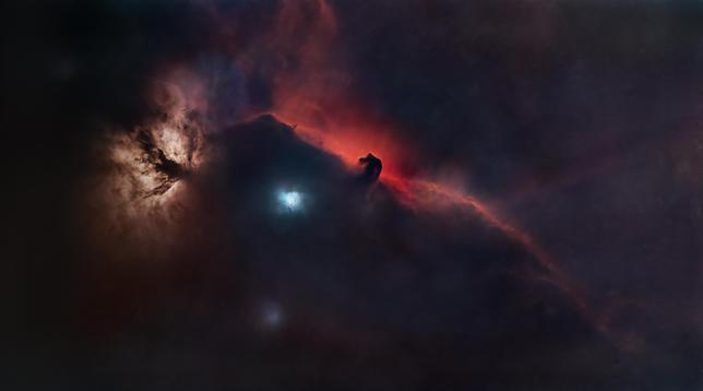 Horsehead and Flame nebulae - Starless version