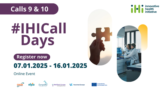 IHI Call Days poster - the Call Days run from 07 Jan 2025 to 16 Jan 2025 and provide potential applicants with information about calls 9 and 10. 