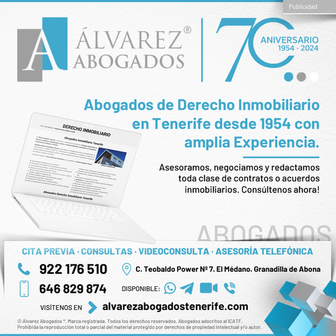 Derecho Inmobiliario. Abogados Inmobiliarios en Tenerife desde 1954 con amplia experiencia. Somos especialistas en Derecho Inmobiliario, asesoramos, negociamos y redactamos toda clase de contratos o acuerdos inmobiliarios. Derechos reales, registro de la propiedad, legislación hipotecaria, contratos de arrendamientos urbanos y rústicos y compraventa de inmuebles de todo tipo.
https://alvarezabogadostenerife.com/areas-derecho/derecho-inmobiliario/

#alvarezabogados #abogadostenerife #tenerifelegal #derecho #inmobiliario #abogadoinmobiliario #compraventa #contratos #arras #defensa #asesorialegal

