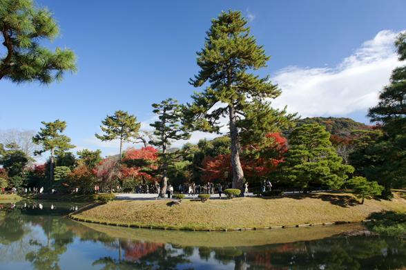 Byodo-in's 'Aji-ga-ike' pond helped protect the 'Phoenix Hall' from fire. The rest of the temple's vast complex burnt in various conflagrations.
