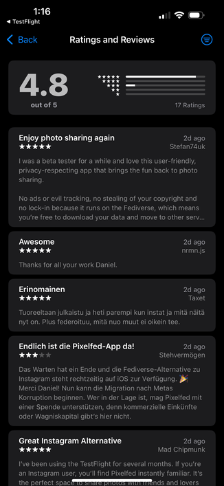 4.8 rating on the app store