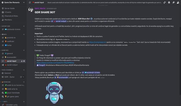 GDR Share Bot - Game Dev Romania