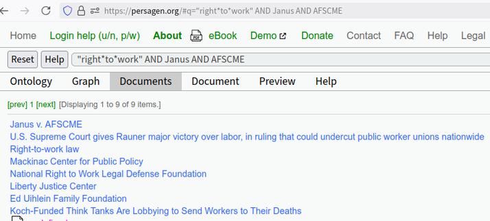 [2018] Decade-Long Plot to Kill Public-Sector Unions
https://inthesetimes.com/features/janus_supreme_court_unions_investigation.html

* SCOTUS: Janus v. AFSCME
* poised to decimate public-sector union
* made poss. by a network of right-wing billionaires/think tanks/corporations
* State Policy Network
https://mastodon.social/@persagen/113652894383261288
https://mastodon.social/@persagen/110634164486546830
https://mastodon.social/@persagen/113596007587922764

#USlaw #SCOTUS #RightToWork #Janus_v_AFSCME #UnionBusting #antiUnion
#DarkMoney #BradleyFoundation
#capitalism #billionaires #libertarianism #privatization #CharlesKoch #SPN