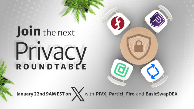 🎙️The next #PrivacyRoundtable is happening on Jan 22nd, 9 am EST/ 2 pm GMT on #Xspace! 
