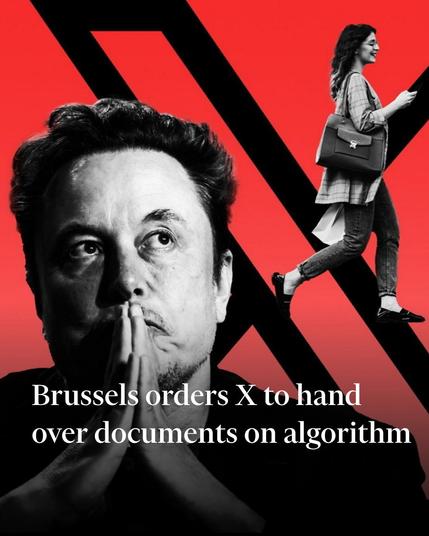 Brussels to order X to hand over documents on its algorithm pending investigation of X's role on influencing European election