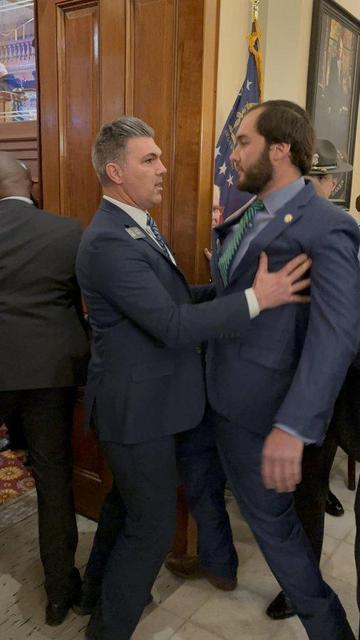 Georgia State Senator Colton Moore Arrested After Defying Ban on House Chambers
ATLANTA — Georgia State Senator Colton Moore was arrested Thursday morning after attempting to enter the House chambers during Governor Brian Kemp’s State of the State Address, defying an earlier ban prohibiting him from accessing the area. The incident has sparked controversy among lawmakers and raised questions about constitutional rights and legislative decorum.

