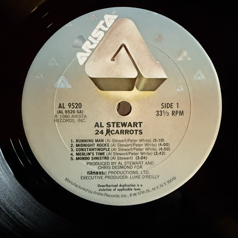 Al Stewart’s 24 Carrots a side label Arista