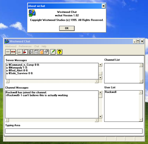 A screenshot of WCHAT