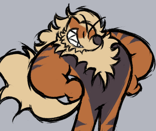 A strong Arcanine making a proud stance