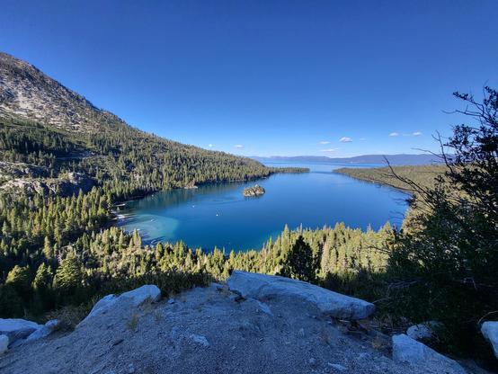 Scenic view of Emerald Bay, Lake Tahoe.