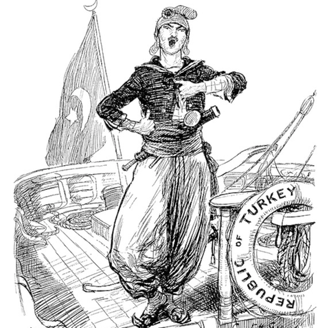 A comic satirizing Atatürk's rule in Turkey