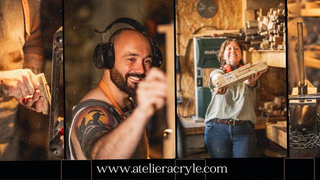 un coutelier, un forgeron, une coutellerie, du bois, des couteaux, Carole Leblanc, Elie Miziniak