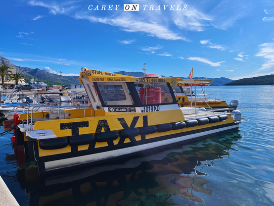 Yellow water taxi in Korcula