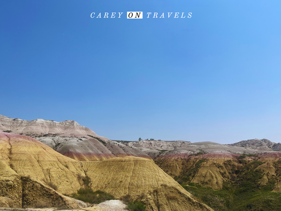 Yellow mounds at Badlands National Park