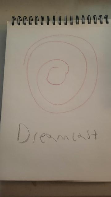 Sega Dreamcast in crayons