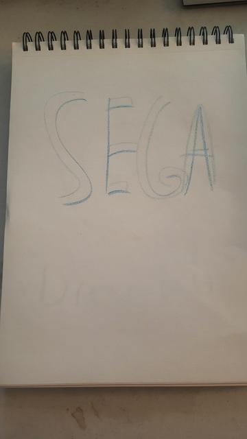 Sega logo in crayons