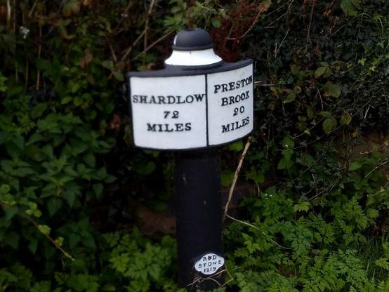 A photo titled "Milepost. 72. Mill Lane Bridge.", taken near Lock 67 Booth Lane Top Lock by Wildlife Terry on Flickr.