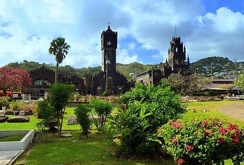 An image of Assumption Cathedral, Kingstown from Wikipedia
<a href="https://commons.wikimedia.org/wiki/File:St._Vincent,_Karibik_-_St._Mary%27s_R.C._School_%5E_St._Mary%27s_R.C._Cathedral_-_panoramio.jpg">Image</a> licensed under <a href="https://creativecommons.org/licenses/by/3.0" >CC BY 3.0</a? by <a rel="nofollow" class="external text" href="https://web.archive.org/web/20161020053104/http://www.panoramio.com/user/1368505?with_photo_id=68396252">giggel</a>