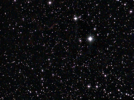 Searching for the flaming star nebula. This is the unprocessed image from the Odyssey Pro. 