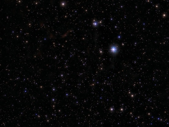 Processed image of the Flaming Star Nebula by the Odyssey Pro. 