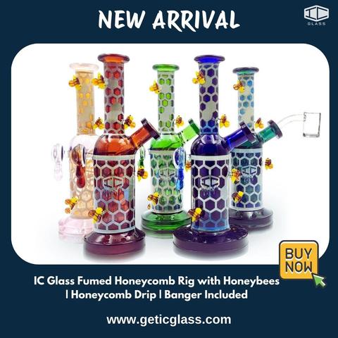 https://www.geticglass.com/collections/all-accessories/products/ic-glass-fumed-honeycomb-rig-with-honeybees-honeycomb-drip-banger-included?variant=41706371940484