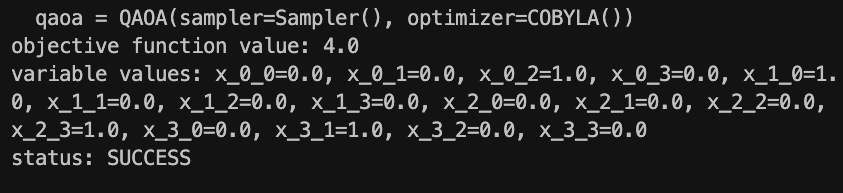 4-queens problem solved with Quantum Approximate Optimization Algorithm