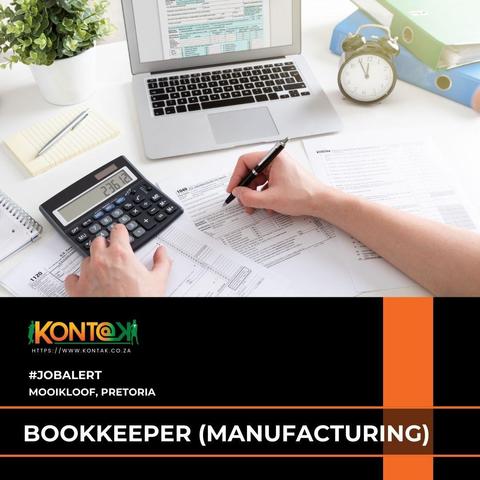 Bookkeeper (Manufacturing) (JB5029) at Kontak Recruitment in Pretoria