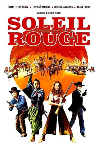 Four posters for the 1971 French-Italian-Spanish Spaghetti western “Red Sun” from France, Italy, Spain and Japan. 