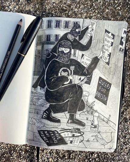 Dessin sur le carnet