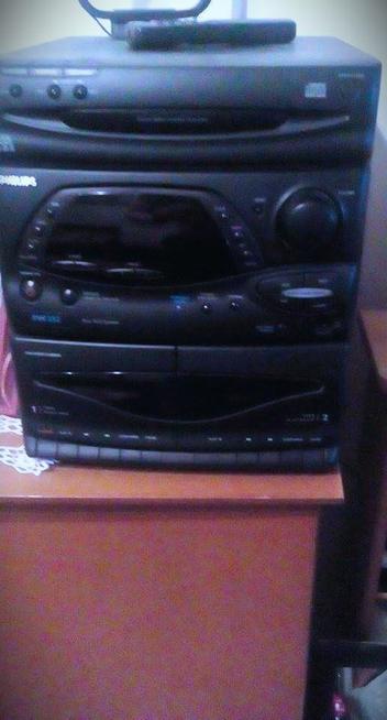 PHILIPS FW 352C stereo cdplayer combined with double cassette deck photographed by me Theodoros Mpahoumas