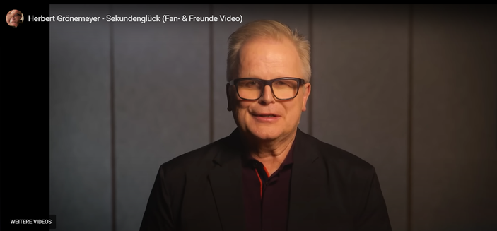 Screenshot Januar 2025

Herbert Grönemeyer bedankt sich bei den Fans. Szene aus dem Anfang des Video.