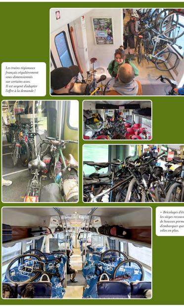Screenshot of the report with lots of bicycles in French trains.