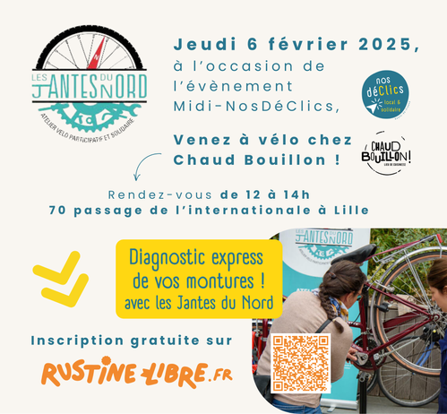 Diagnostic express avec les Jantes du Nord, le jeudi 6 février chez Chaud Bouillon !